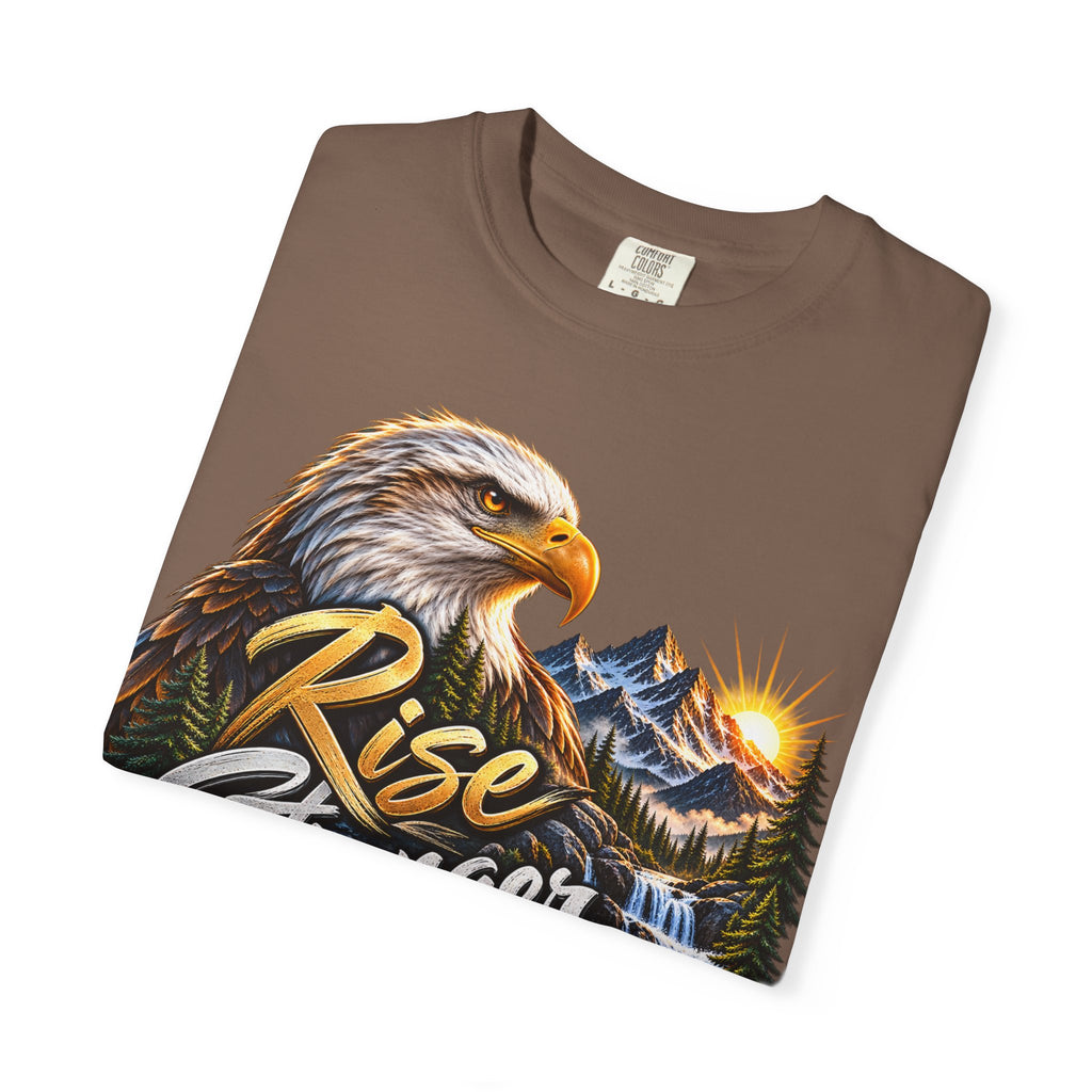 Rise Stronger Every Day Eagle T-Shirt — Motivational Nature Graphic Tee