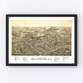 Vintage Map of Ballston Spa, New York 1890