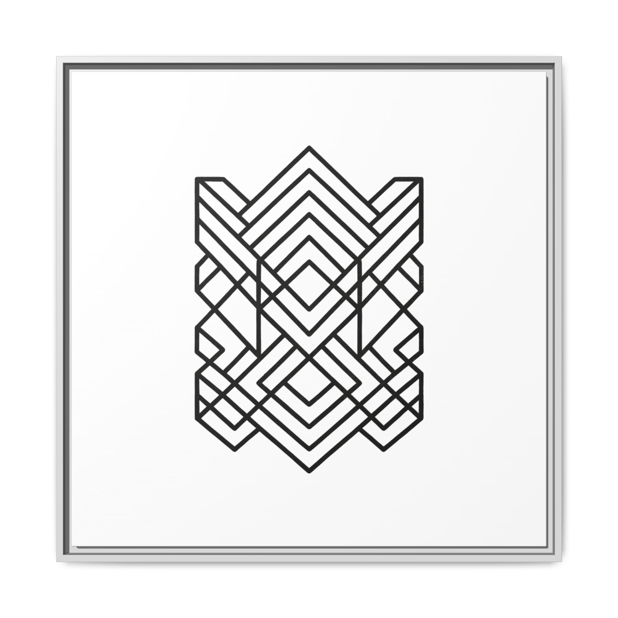 Framed Geometric Art Canvas