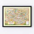 Vintage Map of Glacier National Park 1953