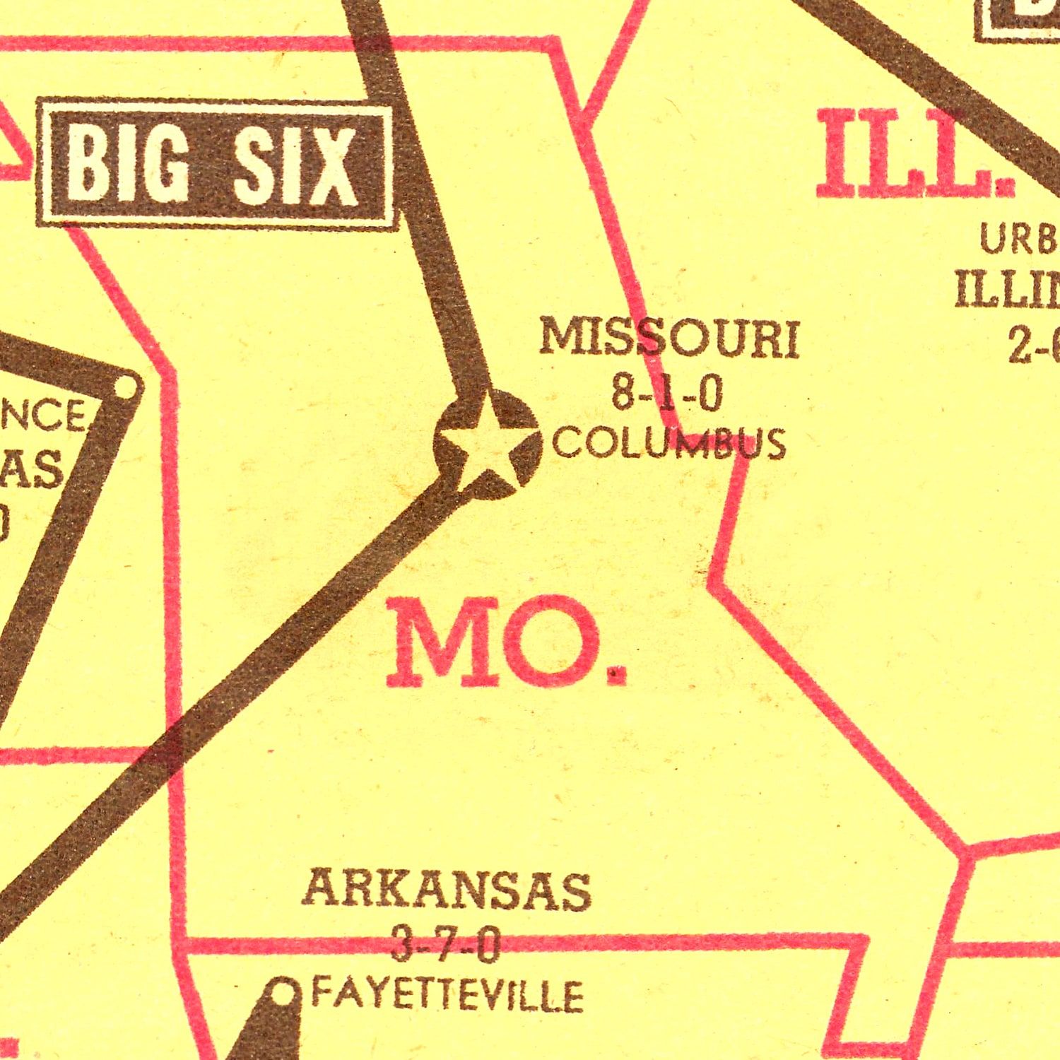 Vintage Map of United States 1942