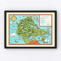 Vintage Map of Stanley Park 1938