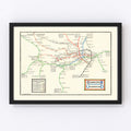 Vintage Map of London's Underground 1922