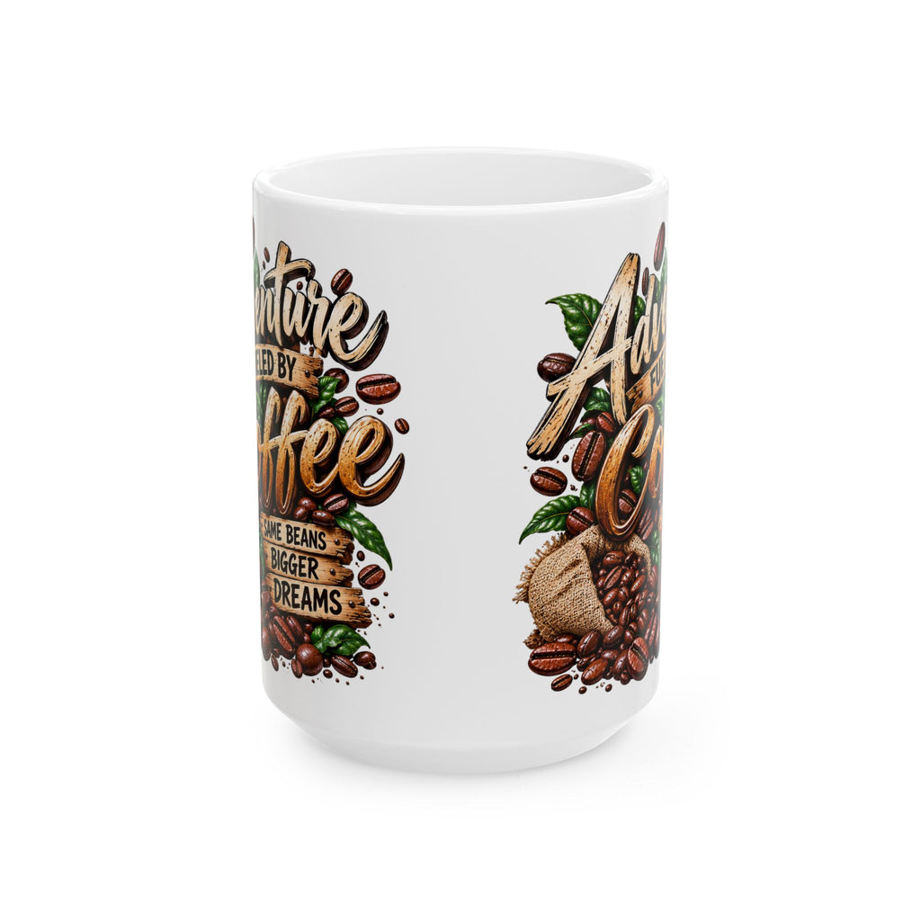 Coffee Addict Ceramic Mug — “Fueled by Coffee” 11oz & 15oz