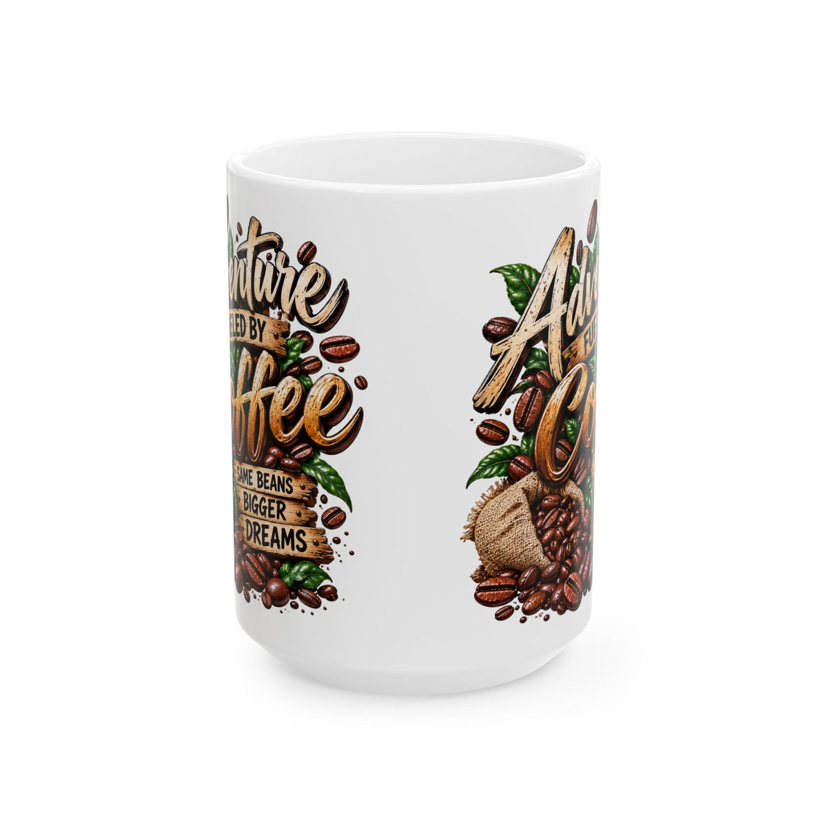 Coffee Addict Ceramic Mug — “Fueled by Coffee” 11oz & 15oz