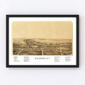 Vintage Map of Caledonia, New York 1892