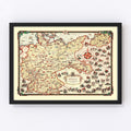 Vintage Pictorial Map of Germany 1935