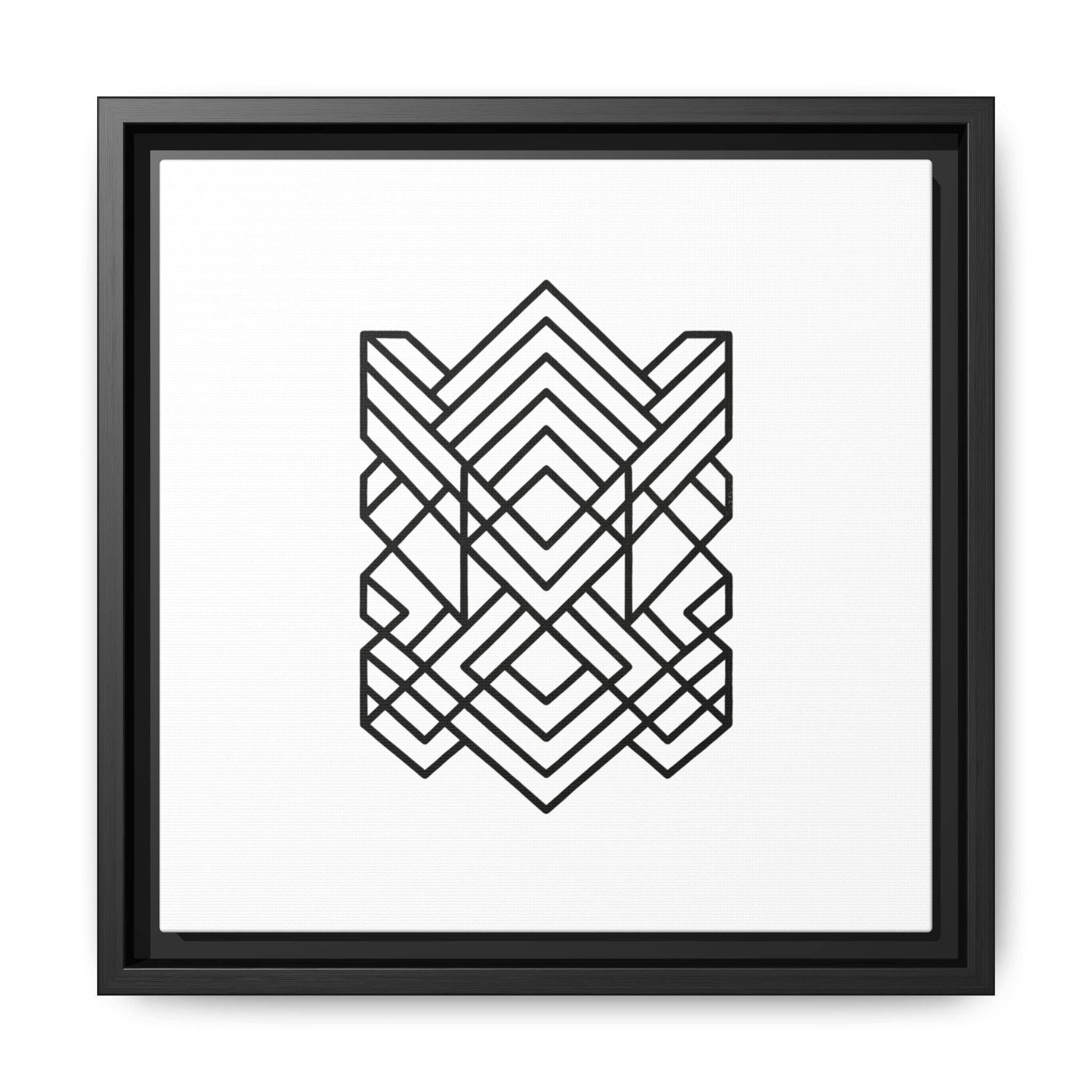 Framed Geometric Art Canvas