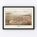 Vintage Map of Veracruz, Mexico 1862