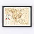 Vintage Map of United States 1895