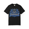 Wolf 'Unstoppable' Graphic Tee — Bold Blue Crowned Wolf Shirt
