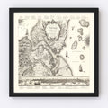 Vintage Map of Constantinople, Turkey 1767