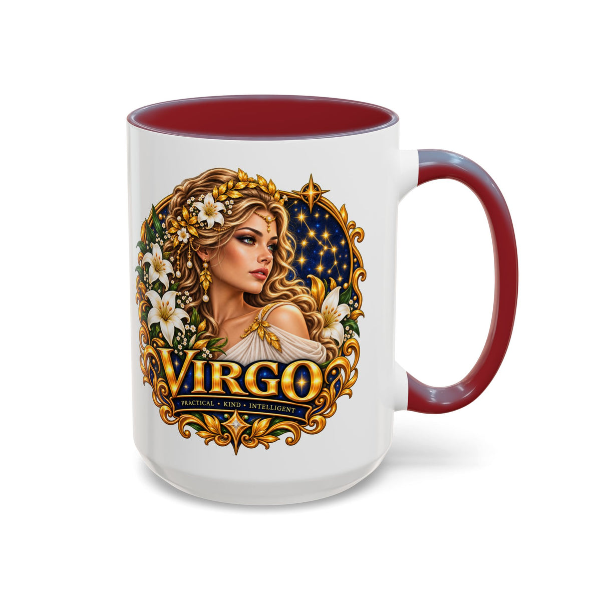 Virgo Zodiac Coffee Mug — Astrology Gift Mug (11/15oz)