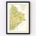 Vintage Map of Neuquen, 1933