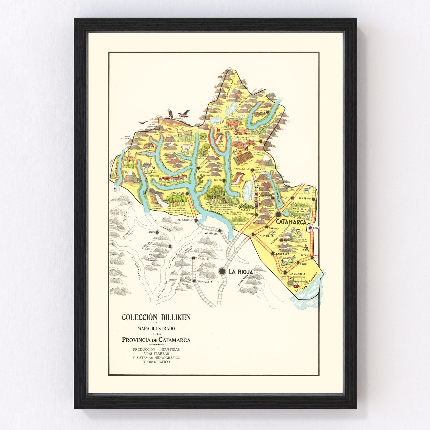 Vintage Map of Catamarca, 1933