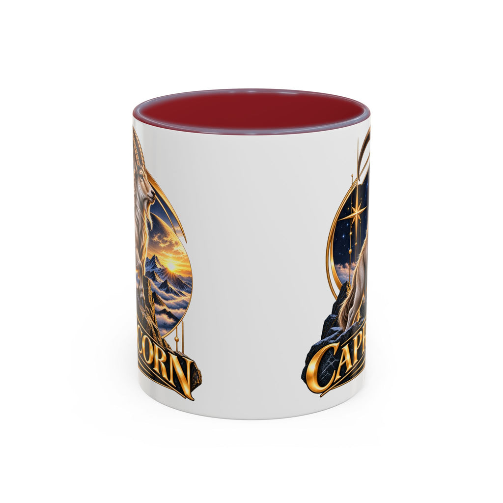 Capricorn Zodiac Coffee Mug — Astrological Goat Accent Mug (11/15oz)