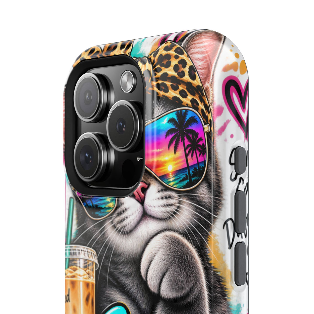 Phone Case — "Stay Pawsitive" Cat Impact-Resistant Case