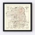 Vintage Map of San Francisco, California 1915