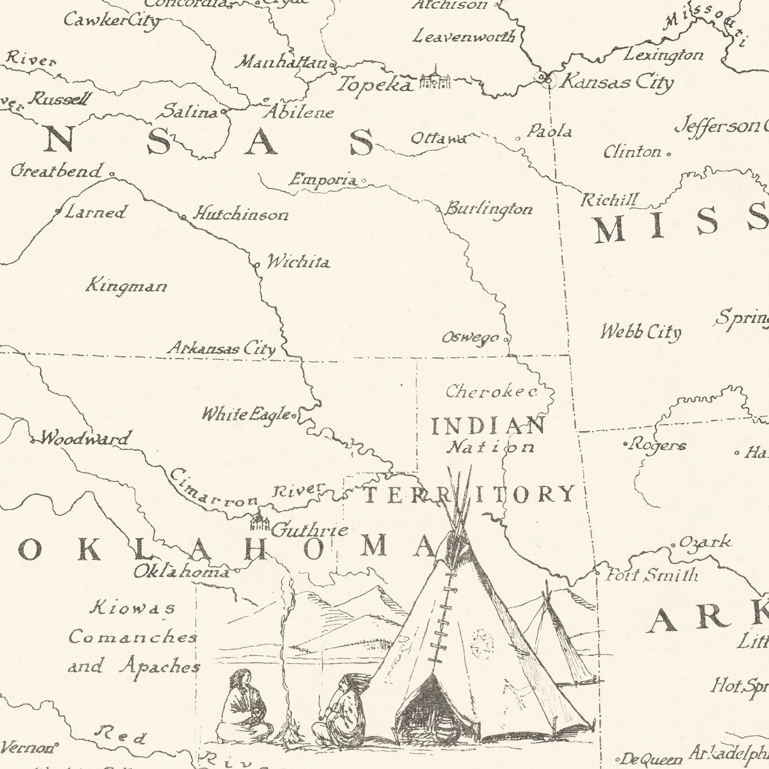 Vintage Map of United States 1926