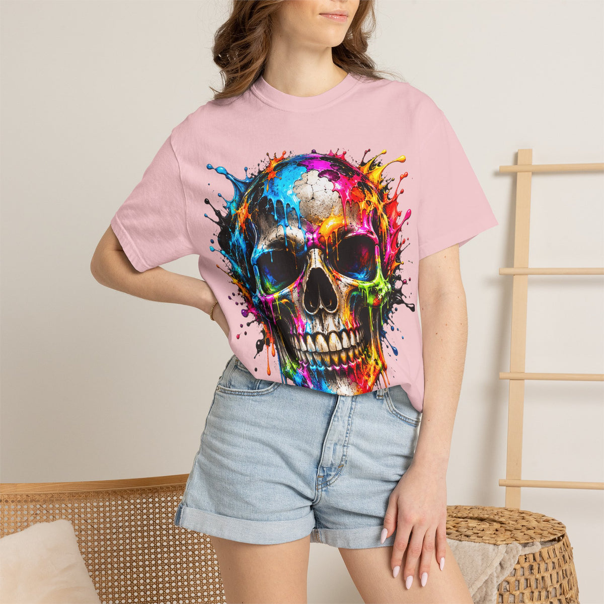 Color Splash Skull T-Shirt