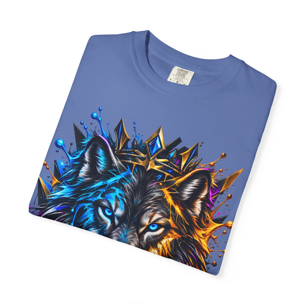 Wolf Head Graphic T-Shirt — Colorful Splash Art Tee