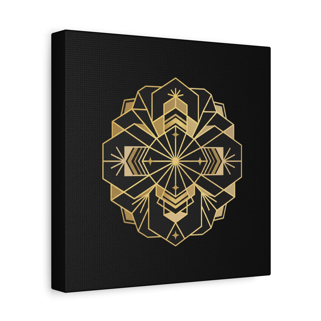 Gold Geometric Mandala Canvas