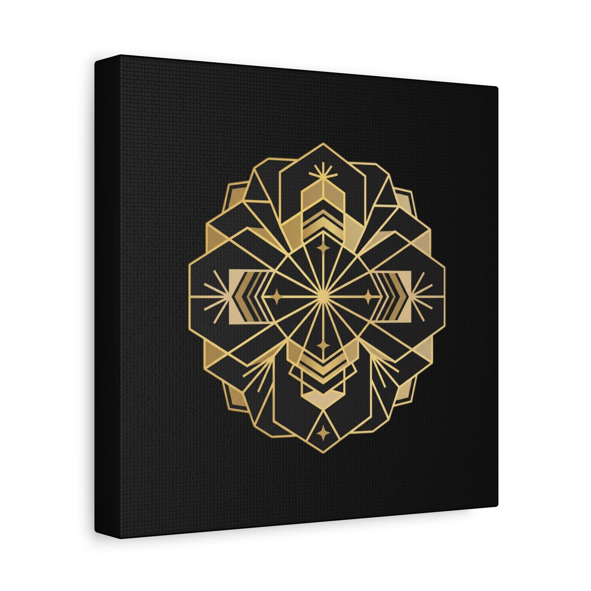 Gold Geometric Mandala Canvas