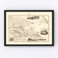 Vintage Map of Polynesia & Pacific Islands 1851
