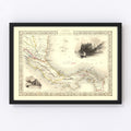 Vintage Map of Panama 1851