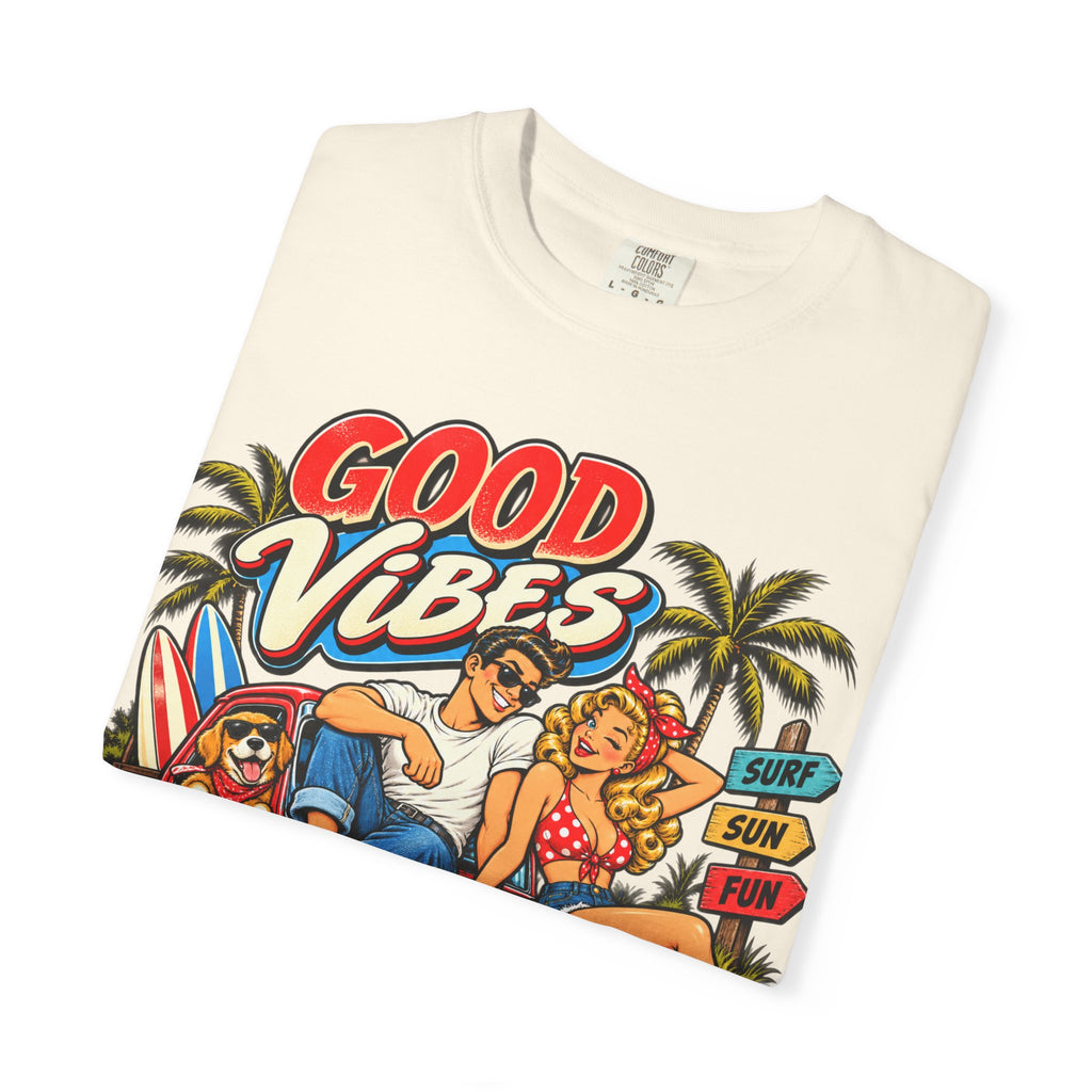 Good Vibes Retro Beach T-Shirt