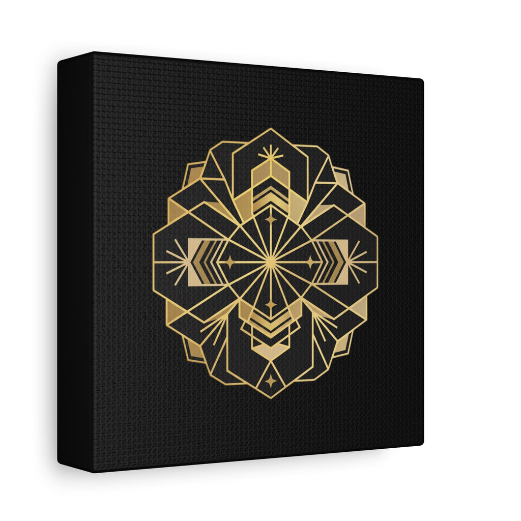 Gold Geometric Mandala Canvas