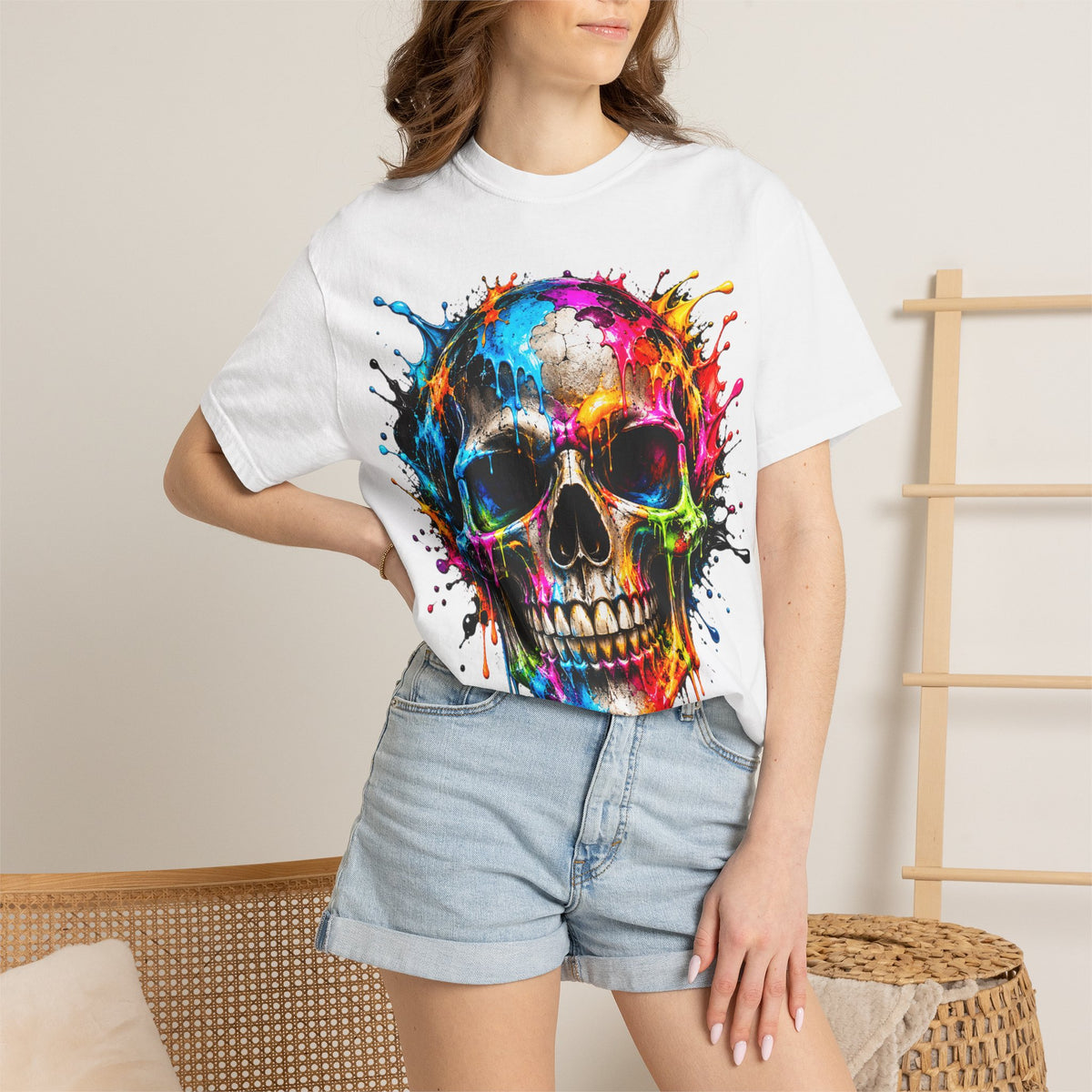 Color Splash Skull T-Shirt
