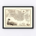 Vintage Map of Boston, Massachusetts 1851