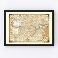 Vintage Pictorial Map of Boston, MA 1938