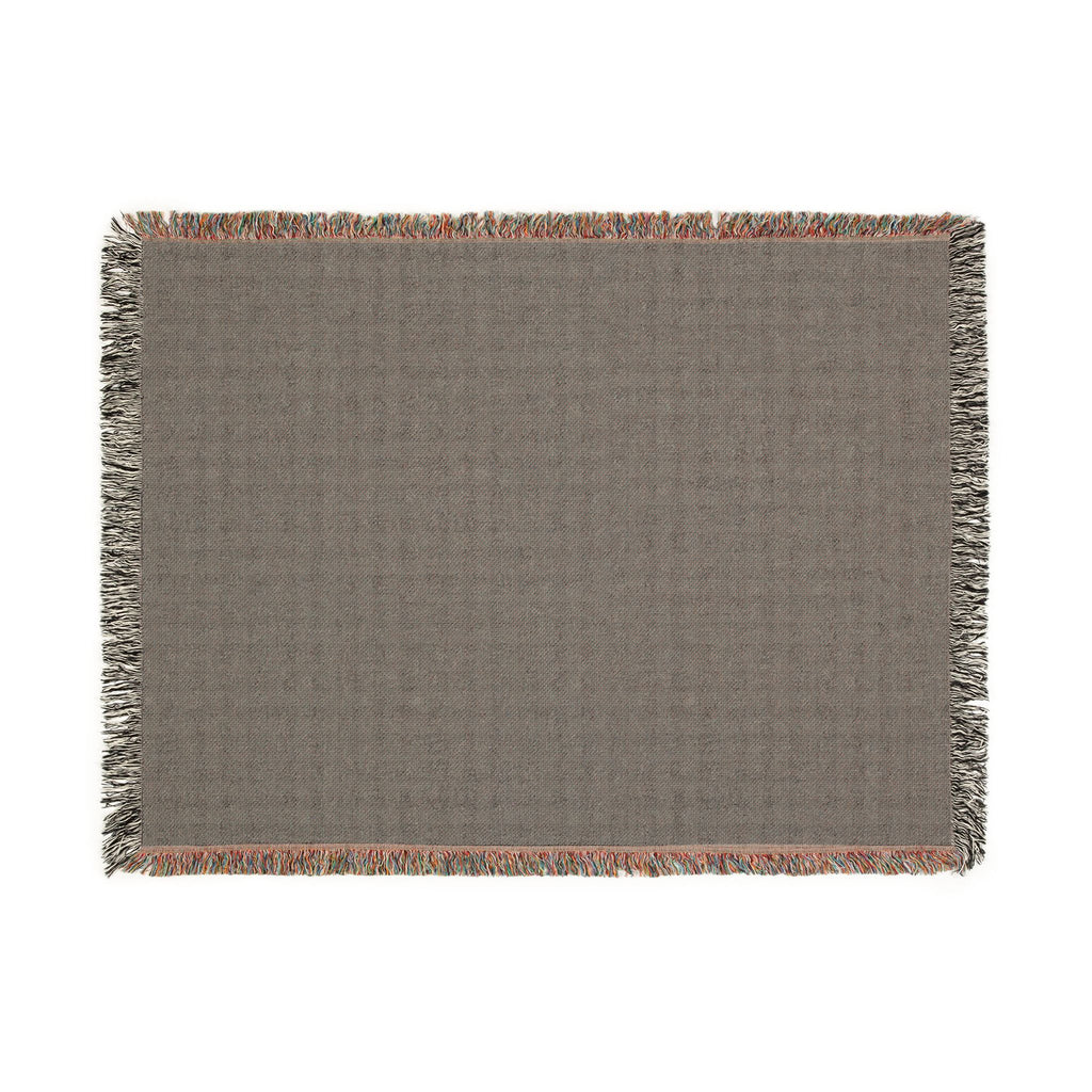 Solid Neutral Fringe Woven Blanket | Cozy Throw, Textured Weave