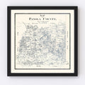 Vintage Map of Panola County, Texas 1897