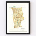 Vintage Map of Franklin County, New York 1895