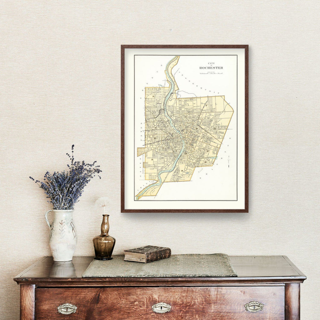 Vintage Map of Rochester, New York 1895