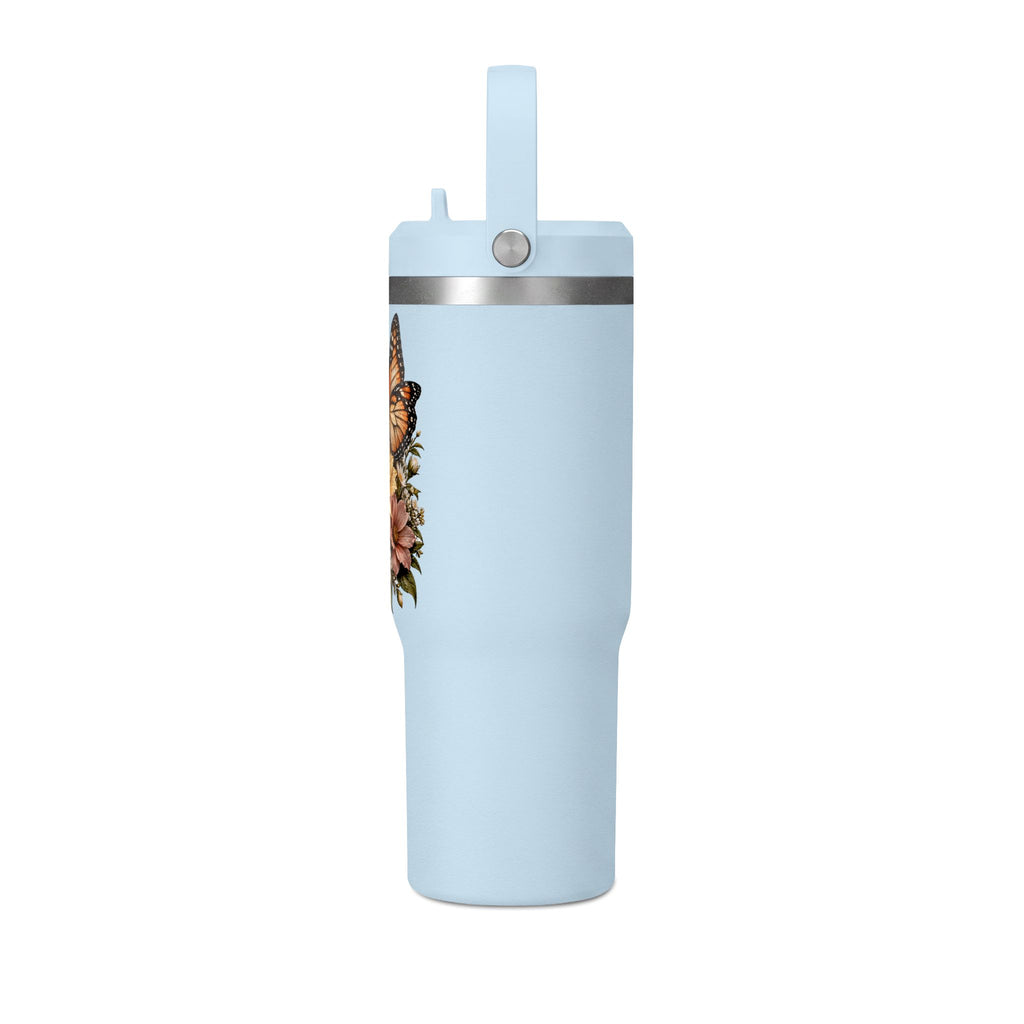 32oz Butterfly and Sunflower Floral Tumbler