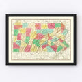 Vintage Map of Pennsylvania 1831
