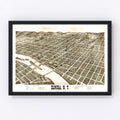 Vintage Map of Elmira, New York 1873