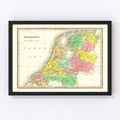 Vintage Map of Holland 1831