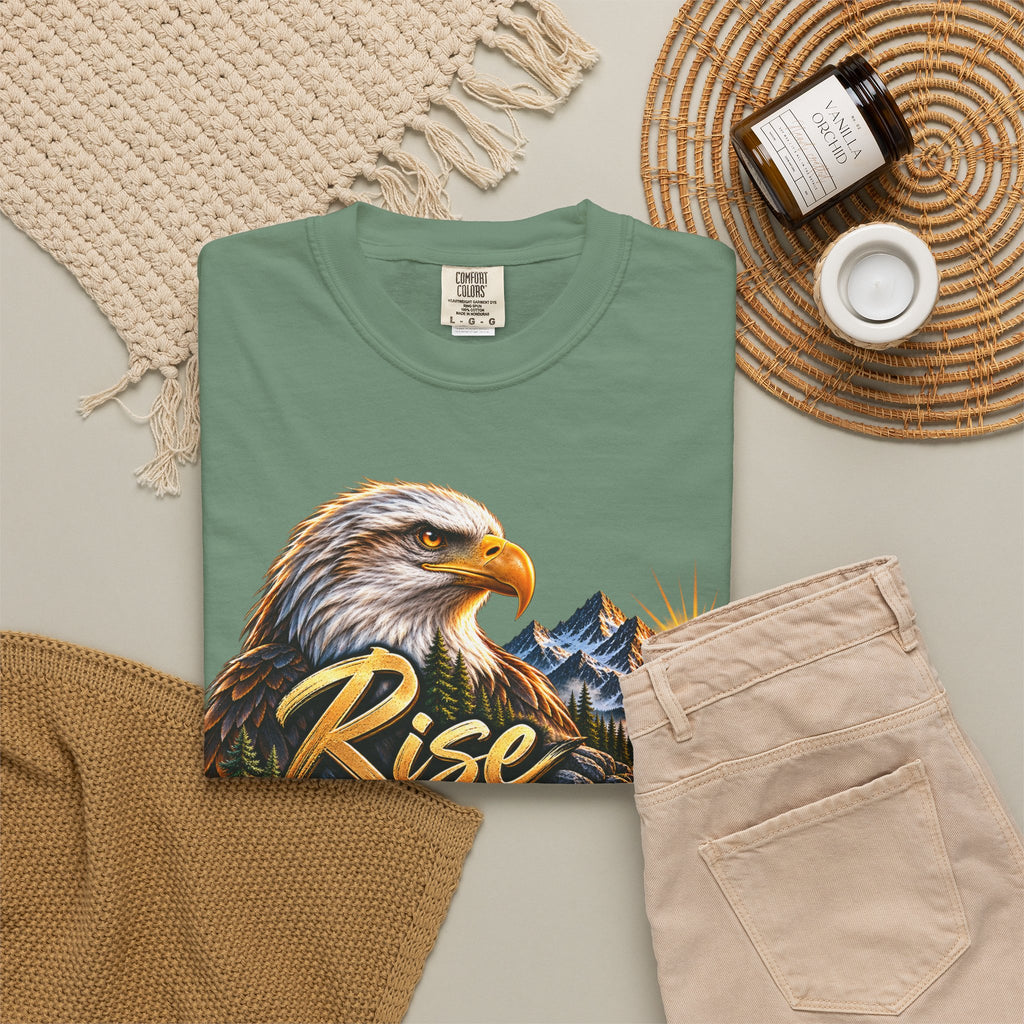 Rise Stronger Every Day Eagle T-Shirt — Motivational Nature Graphic Tee