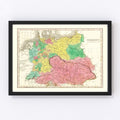 Vintage Map of Germany 1831