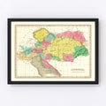 Vintage Map of Austria 1831