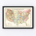 Geological Map of the United States 1882