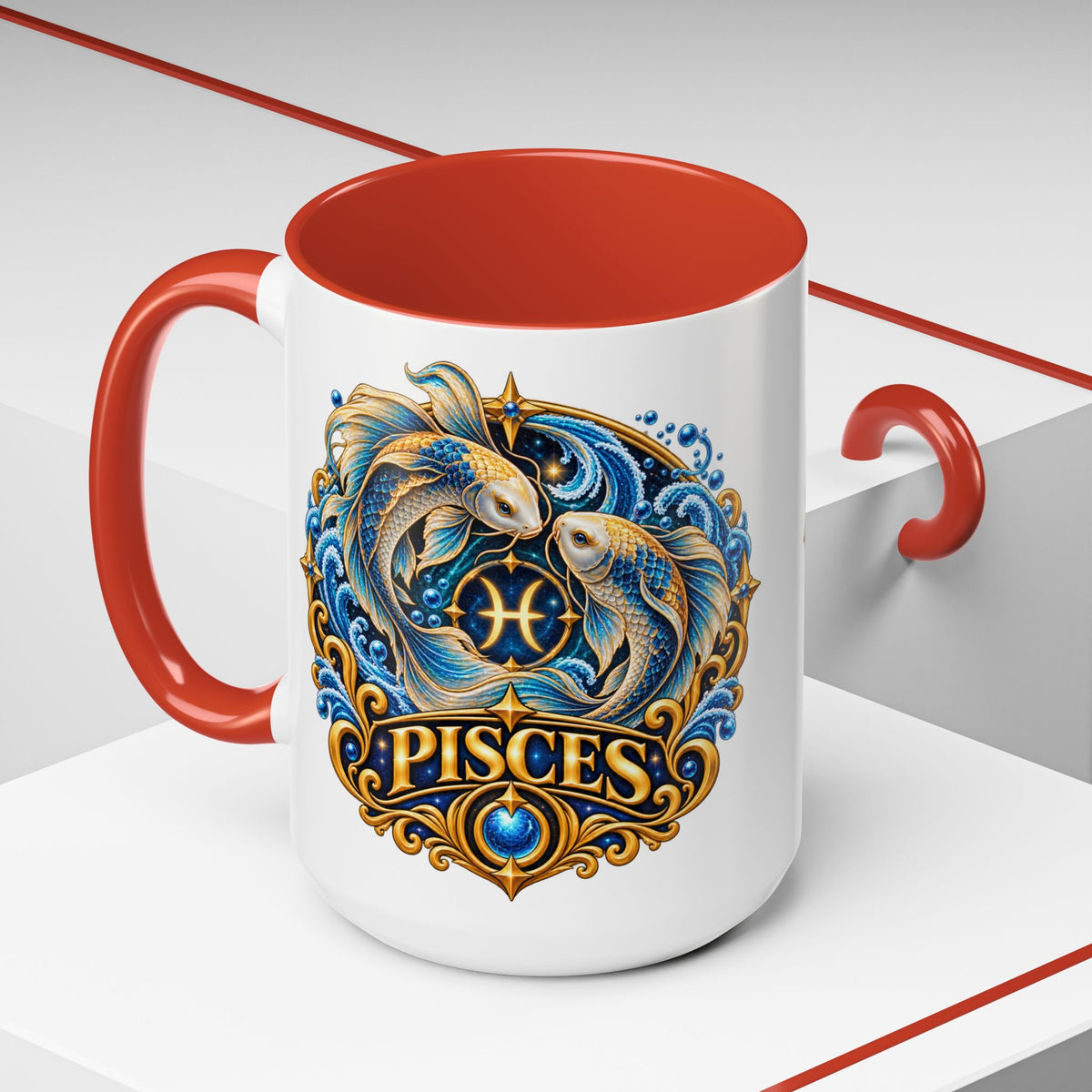 Pisces Zodiac Coffee Mug — Decorative Accent Astrology Mug (11/15oz)