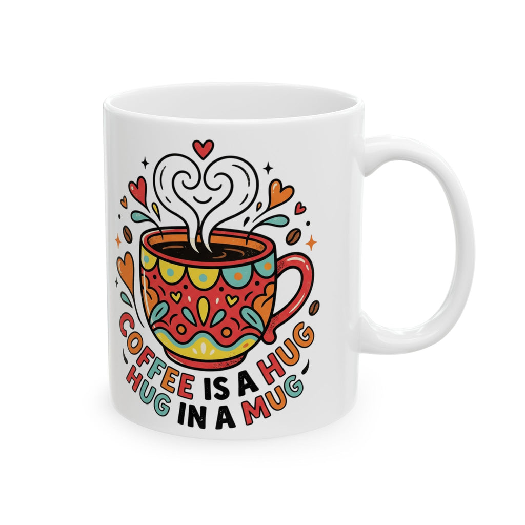 Coffee Hug Mug – Colorful Heartwarming Ceramic Coffee Cup (11oz & 15oz)