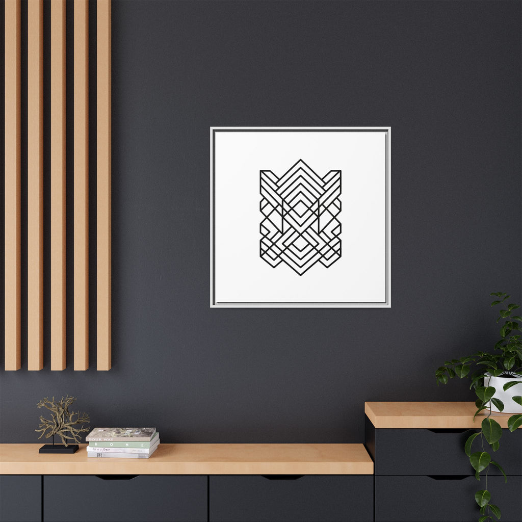 Framed Geometric Art Canvas