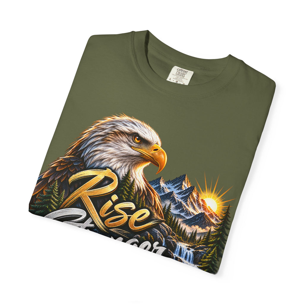 Rise Stronger Every Day Eagle T-Shirt — Motivational Nature Graphic Tee
